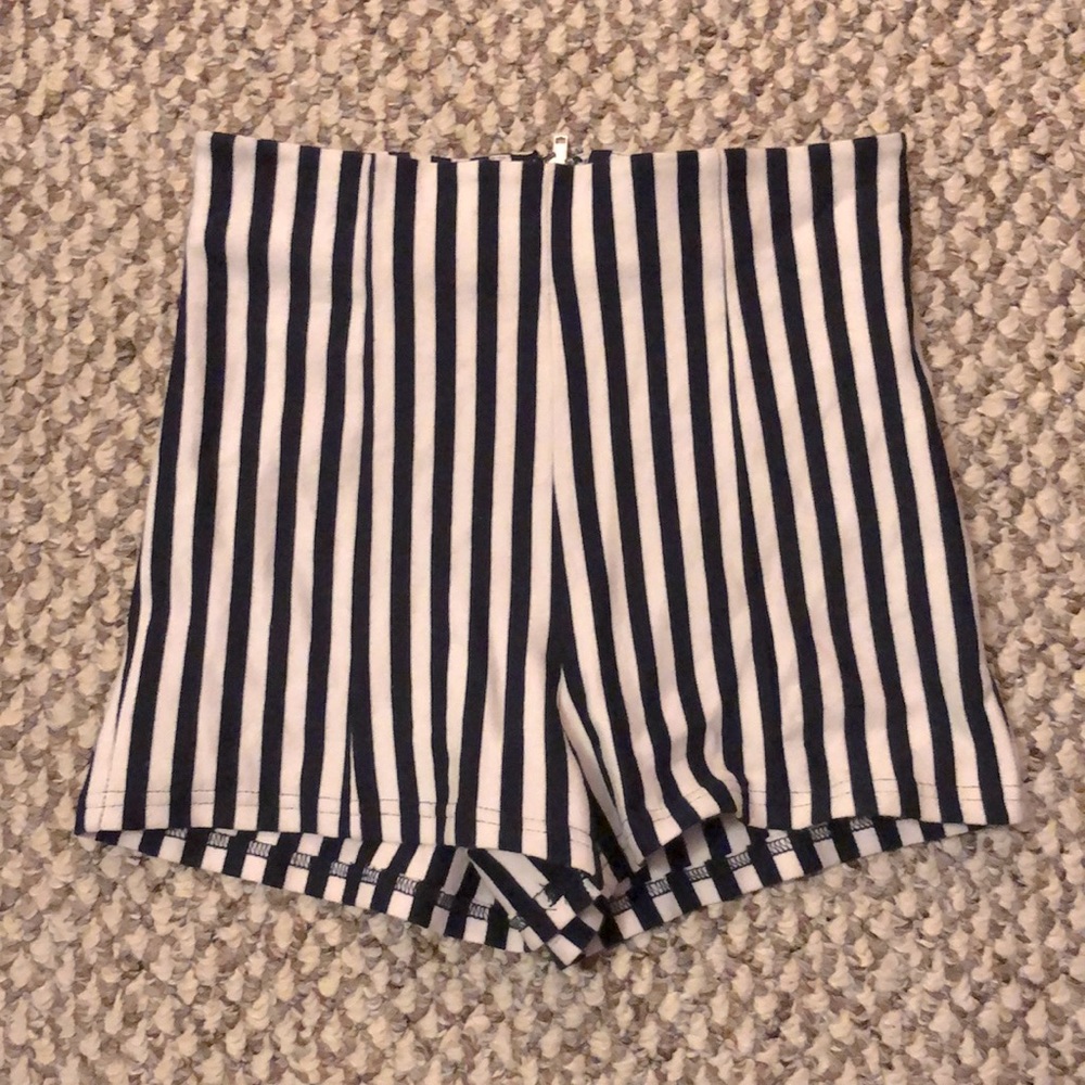 Stripe Shortie Shorts